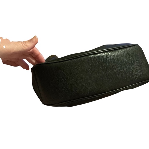 Coach Black Leather Hobo Bag with Crescent Silhouette‎